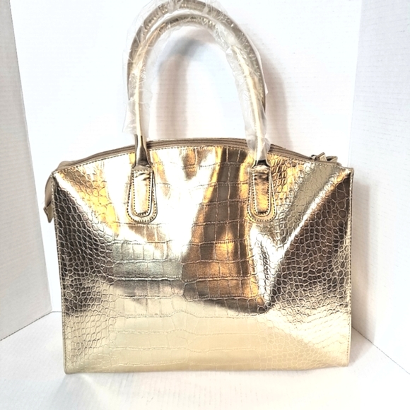 Gold Tote with Zipper Large - Picture 2 of 7